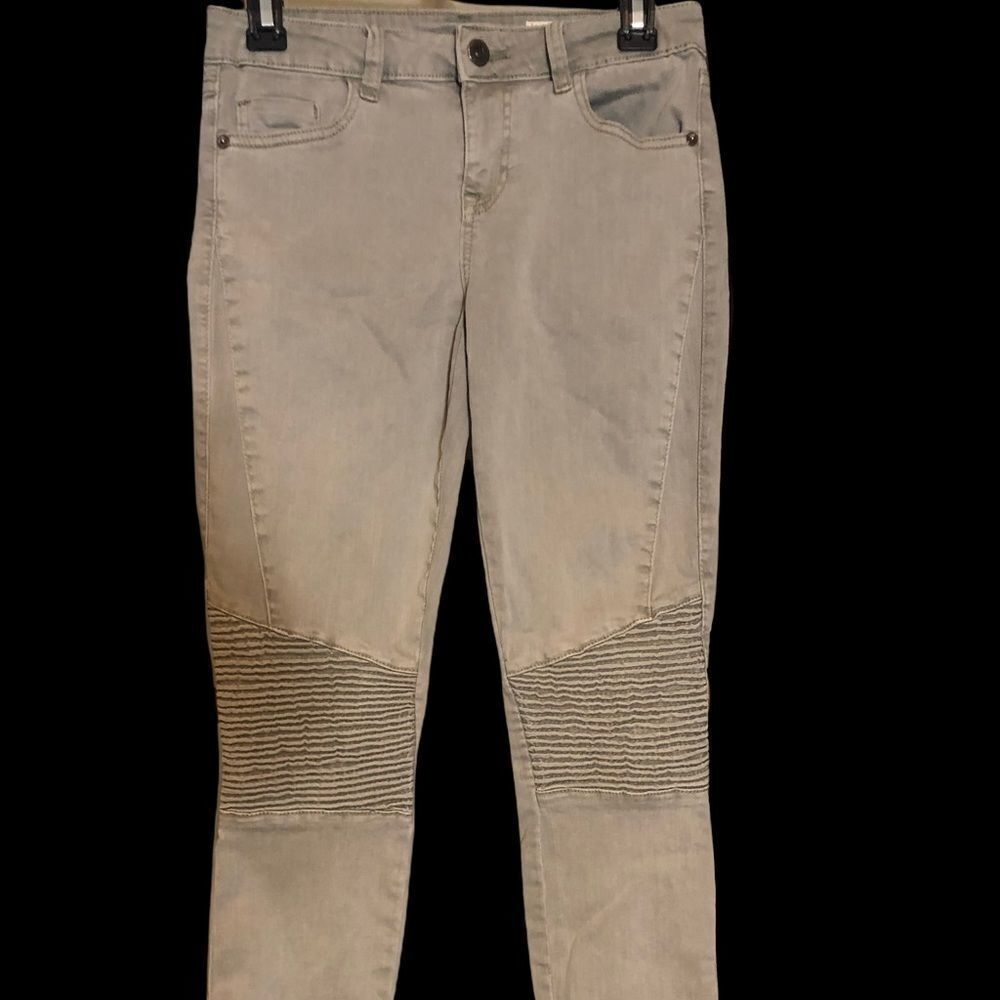Pistola grey/taupe skinny‎ jeans with ribbed detail across the knees